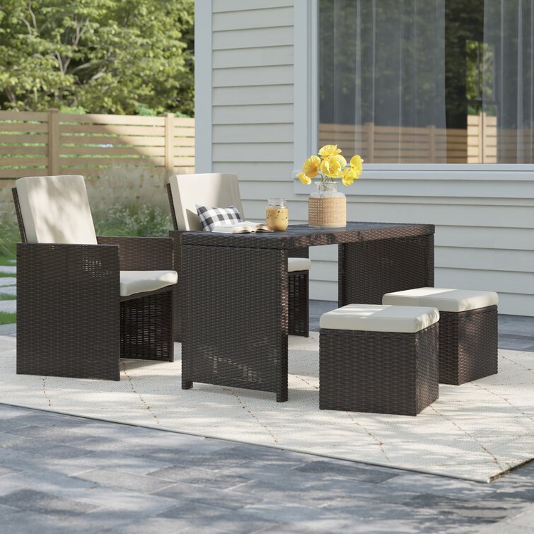 Rattan 5 discount piece cube set